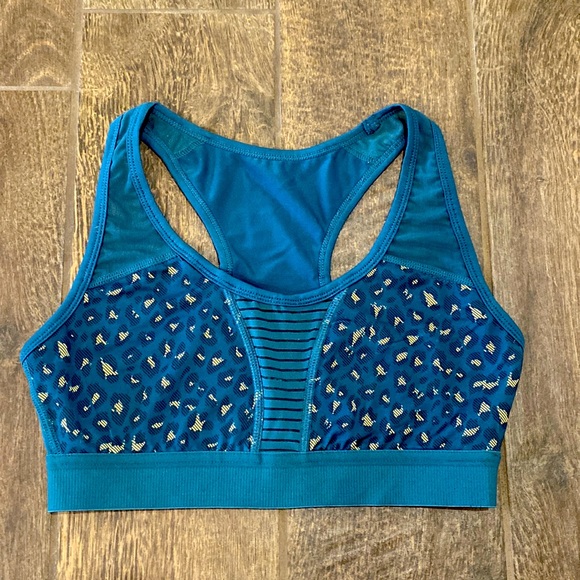 ZYIA Teal Leopard Bomber Bra - Picture 1 of 4
